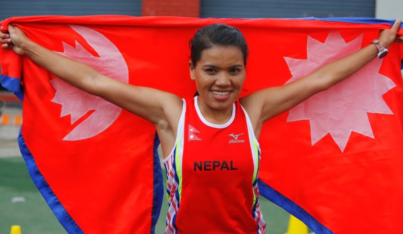 ढाका म्याराथनमा नेपाली धावक पुष्पा भण्डारीले जितिन् कास्य पदक